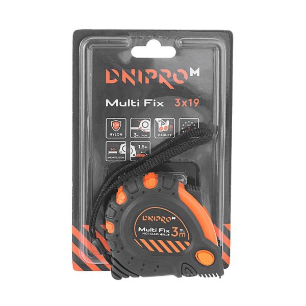 Рулетка Dnipro-M Multi Fix 3 м*19 мм 81730000 фото