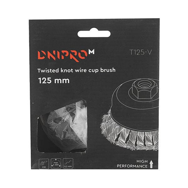 Drótkorong fazékkefe sodrott Dnipro-M T125-V 125 mm 49612000 fotó