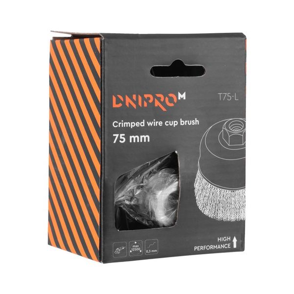 Drótkorong fazékkefe hullámos Dnipro-M T75-L sárgaréz bevonat 75 mm 49607000 fotó